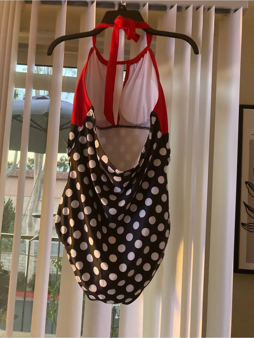 Kids Red & Black Polka Dot One-Piece Swimsuit